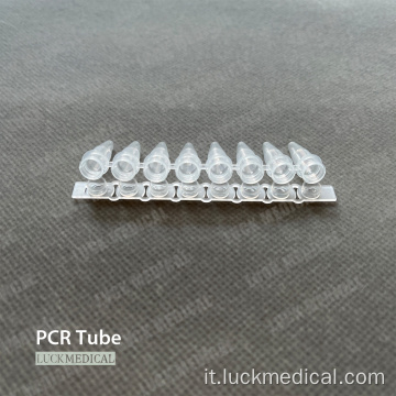PCR in plastica usa e getta a 8 tubi PCR